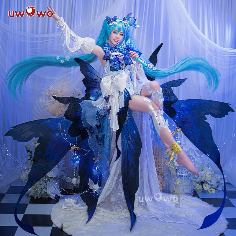 【Clearance Sale】[Last batch]【In Stock】Uwowo V Singer Dreamland Butterfly Dress Cosplay Costume
