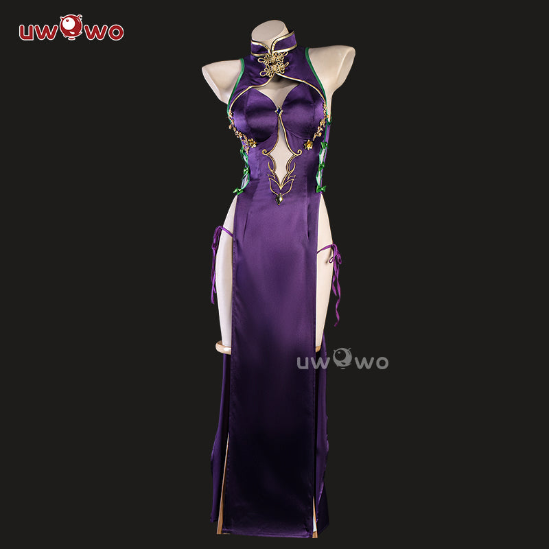 [Last Batch] INSTOCK-Uwowo Code Geass: C.C. CC Purple Cheongsam Cosplay Costume