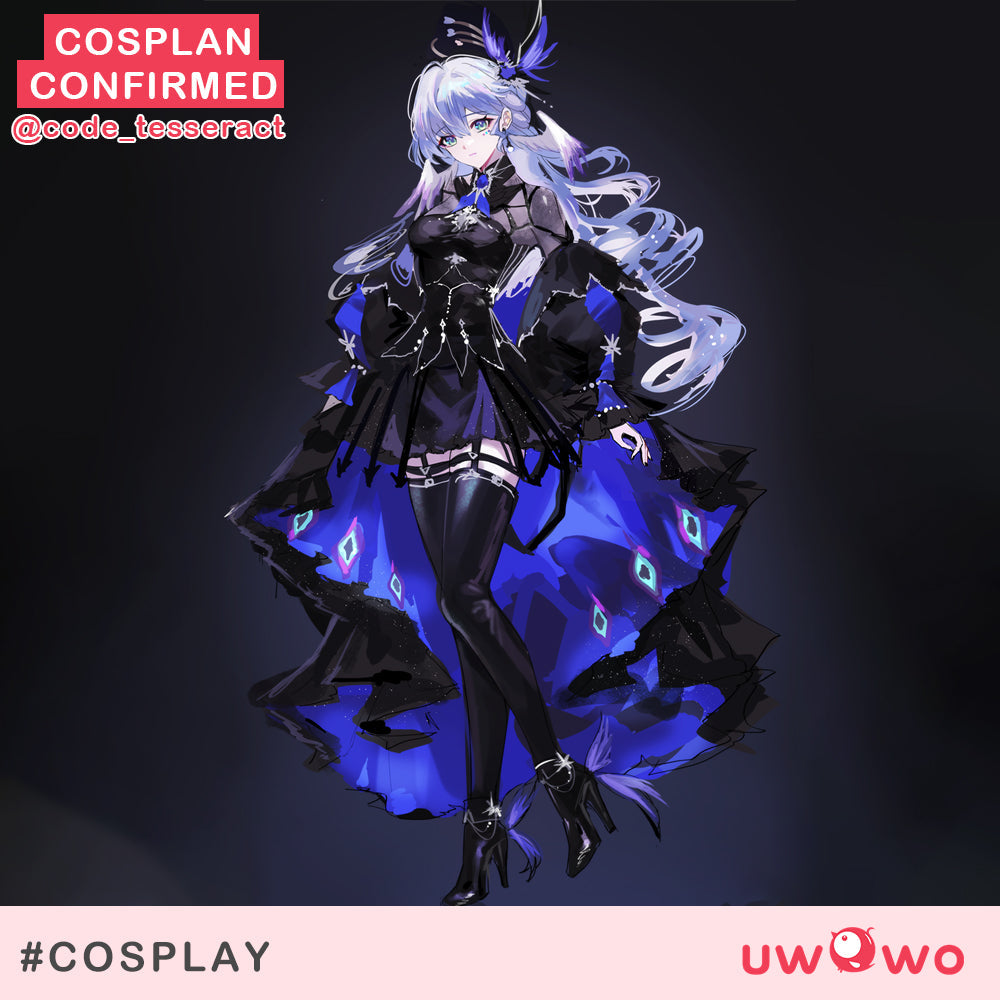 INSTOCK S-3XL Uwowo Game Honkai Star Rail Robin Black Dress Cosplay Costume