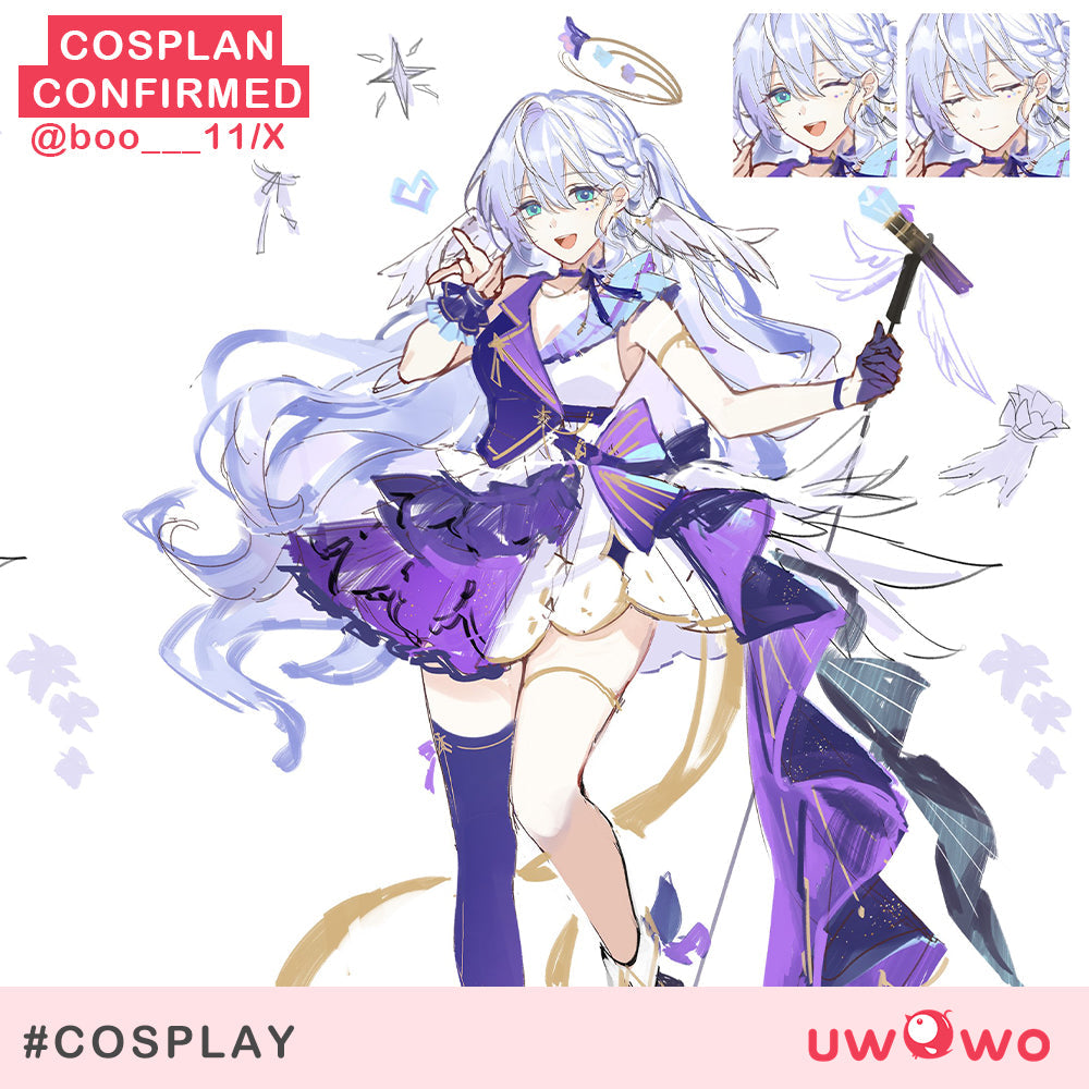 【Clearance Sale】[Last Batch]【In Stock】Uwowo Game Honkai Star Rail Fanart Robin Idol Performance Cosplay Costume