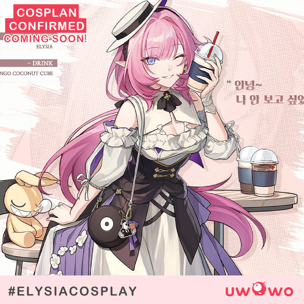 [Last Batch]【In Stock】Uwowo Game Honkai Impact 3: Elysia Sweet Memories Collab Dress Cosplay Costumes