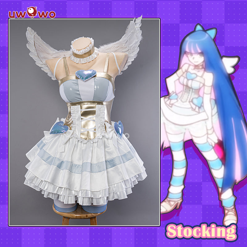 INSTOCK S-3XL Uwowo Anime Panty & Stocking with Garterbelt Stocking Angel Cosplay Costume