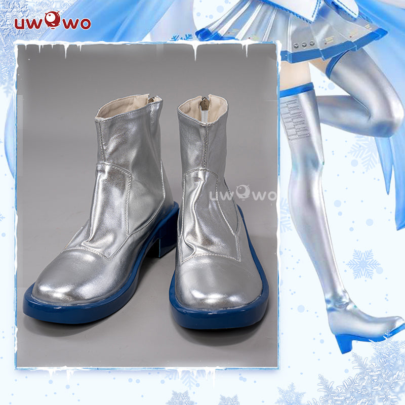 【Clearance】Uwowo V singer  Snow Girl Cosplay Shoes Boots