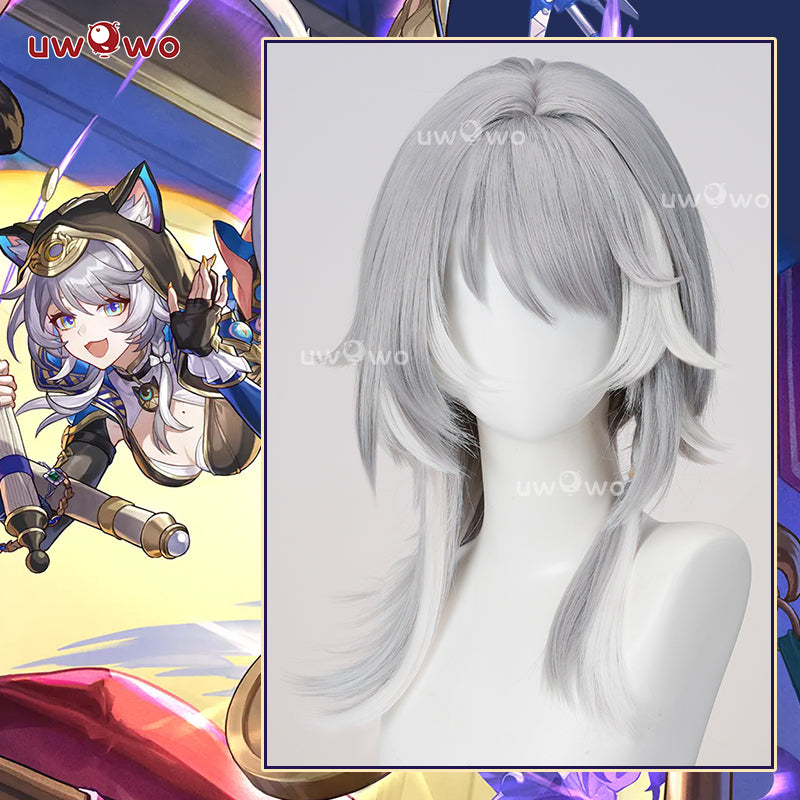 【Pre-sale】Uwowo Honkai: Star Rail Cifera Cosplay Wig Middle Light Gray Hair