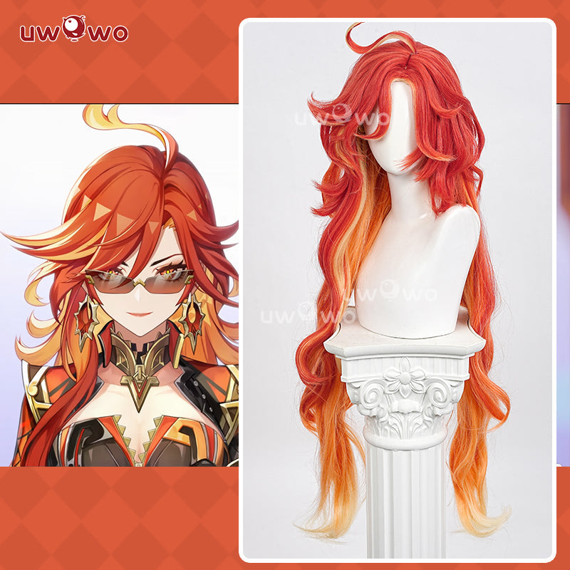 Uwowo Genshin Impact Mavuika Pyro Archon Natlan Cosplay Wig Long Hair
