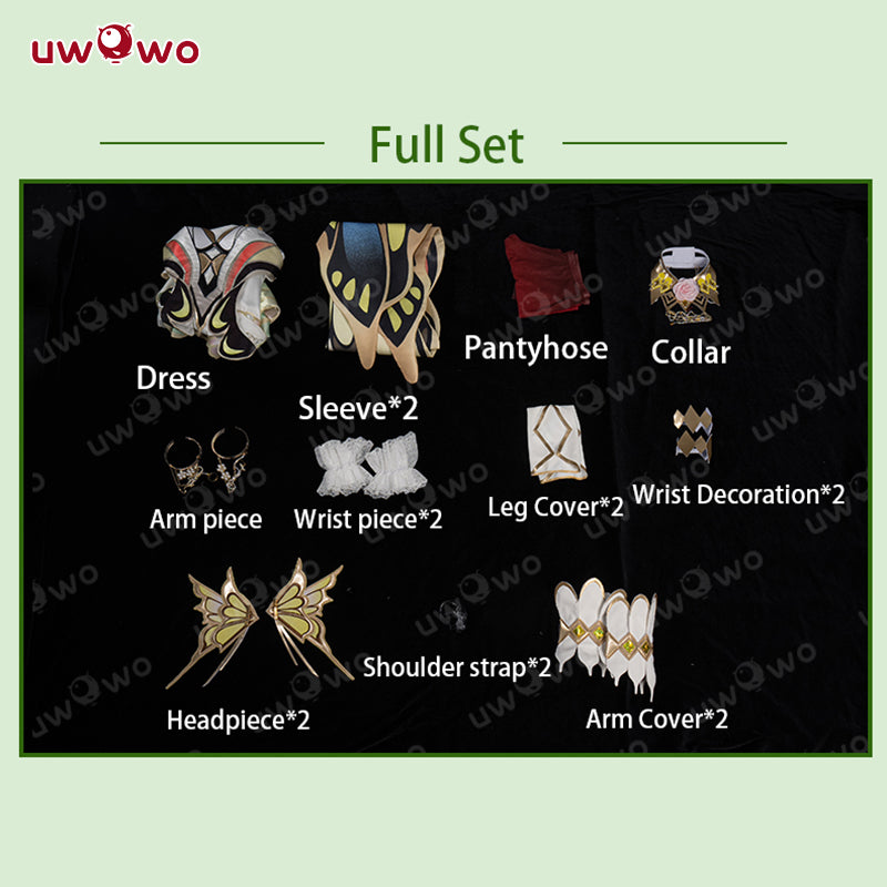 [Last Batch] INSTOCK S-3XL Uwowo Code Geass: C.C. CC Butterfly Gown Halloween Cosplay Costume