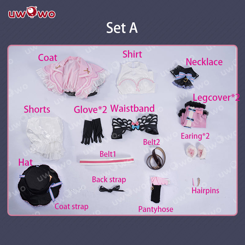 [Last Batch] INSTOCK Uwowo Arknights Collab Eyjafjalla Fluffy Little Witch Cosplay Costume S-3XL