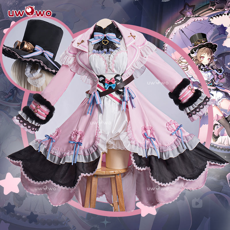 [Last Batch] INSTOCK Uwowo Arknights Collab Eyjafjalla Fluffy Little Witch Cosplay Costume S-3XL