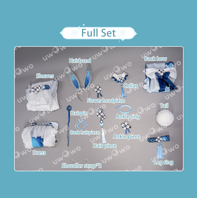 【Clearance】[Last Batch] Exclusive Uwowo Genshin Impact Fanart Guizhong Cute Bunny Suit Cosplay Costume