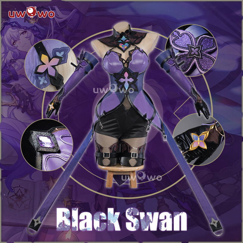 INSTOCK S-3XL Uwowo Honkai Star Rail Black Swan Halloween Cosplay Costume