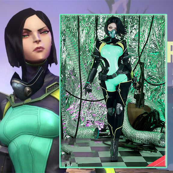 INSTOCK S-3XL Uwowo Valorant Viper Plugsuit Bodysuit Cosplay Costume