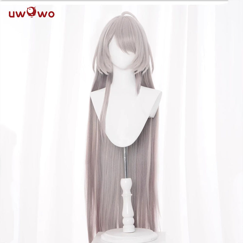 UWOWO Honkai Star Rail Acheron Ultimate Form Cosplay Wig Long Grey Hair
