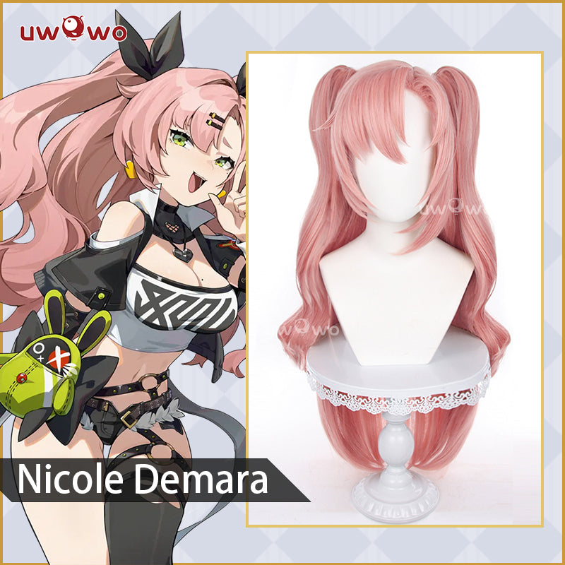 Uwowo Game Zenless Zone Zero/ZZZ Nicole Demara Cosplay Wig Long Pink Hair