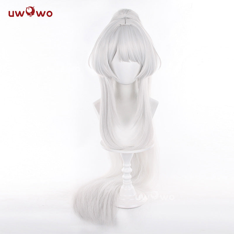 Uwowo Game Wuthering Waves WuWa Hiyuki Cosplay Long Silver Wig