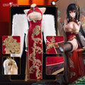 INSTOCK Uwowo Azur Lane IJN Taihou New Year Red Qipao Cheongsam Boudoir Cosplay Costume S-3XL