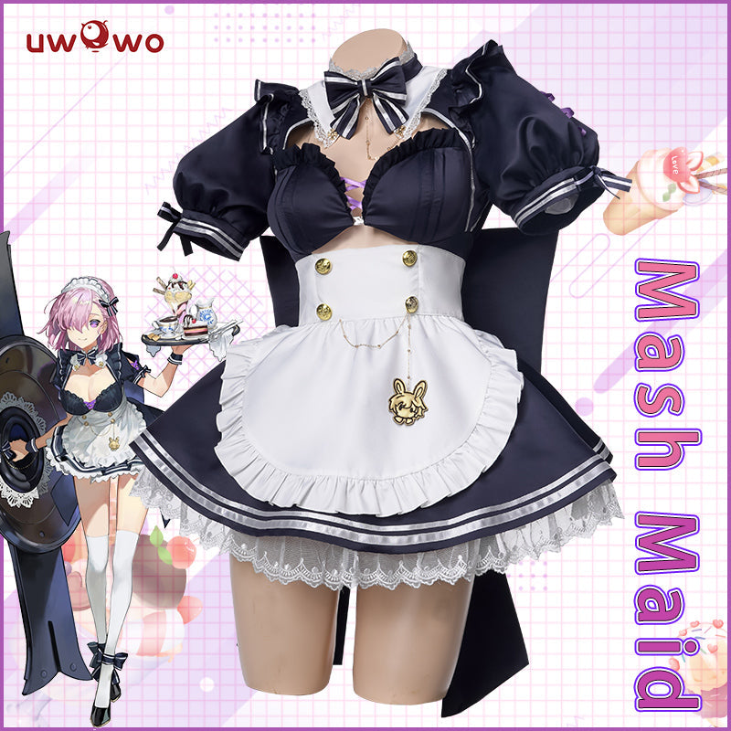S-3XL INSTOCK Uwowo Fate Grand Order/FGO Mash/Matthew Kyrielite New Maid Version Cosplay Costume Girls Cute Dress