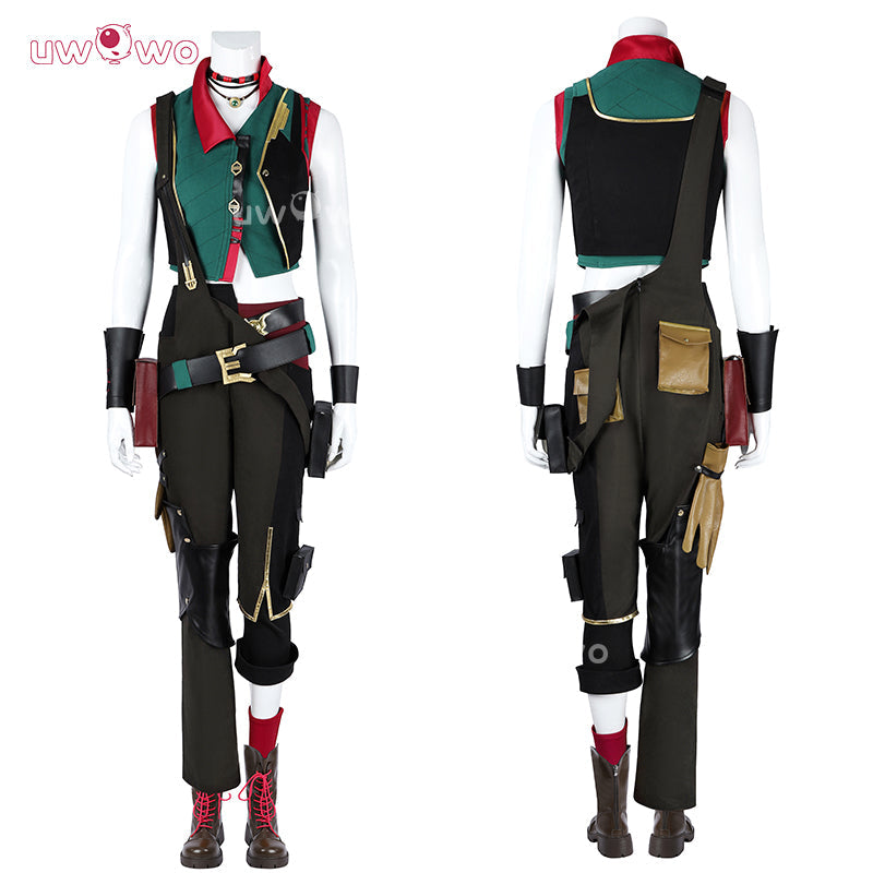 【Clearance】Uwowo Collab Series: LOL Arcane2 Powder/Jinx Buns Hair Alternative Universe AU Cosplay Costume XS-XXXL