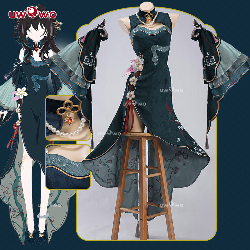 [Last Batch] INSTOCK Uwowo Game Honkai Star Rail Fanart Ruan Mei Ruanmei Qipao Ver. Cosplay Costume