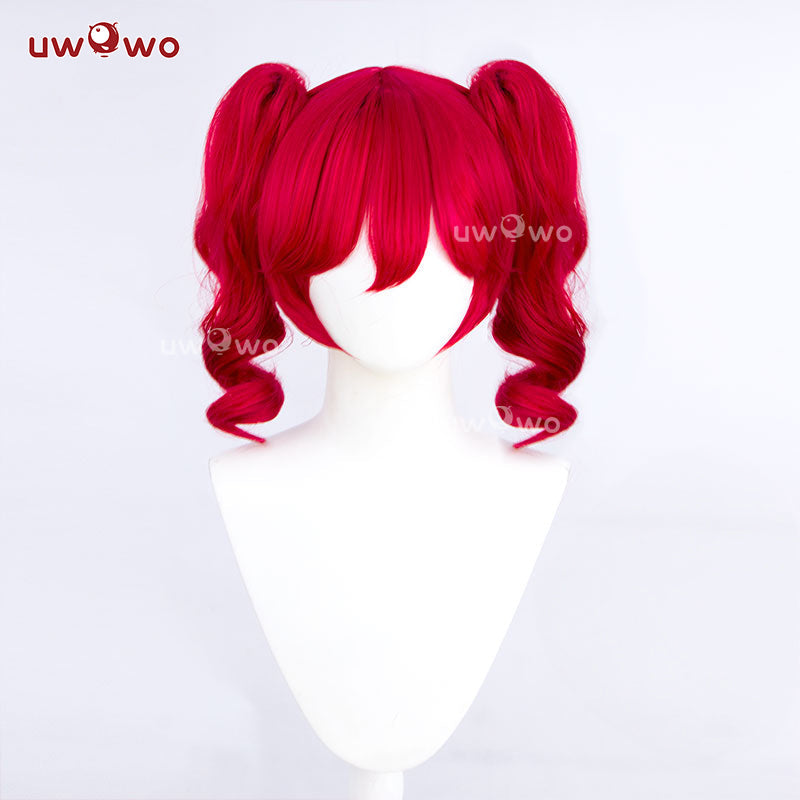 Uwowo V Singer Mesmerizer Cosplay Wig Middle Wine Hair With Pony Tails