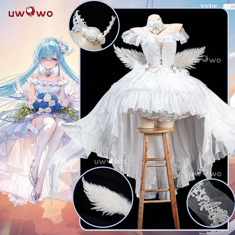 INSTOCK Uwowo Azur Lane Janus Oath Wedding Dress Bride Cosplay Costume