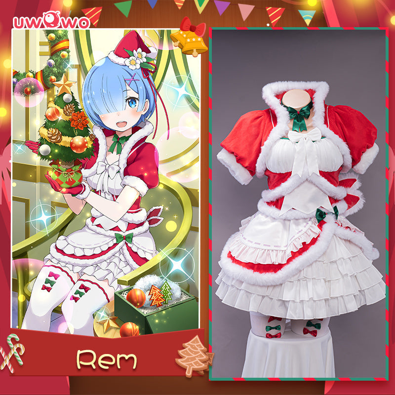 INSTOCK Uwowo Game Re:Zero Lost in Memories Rem Christmas Ver. Cosplay Costume