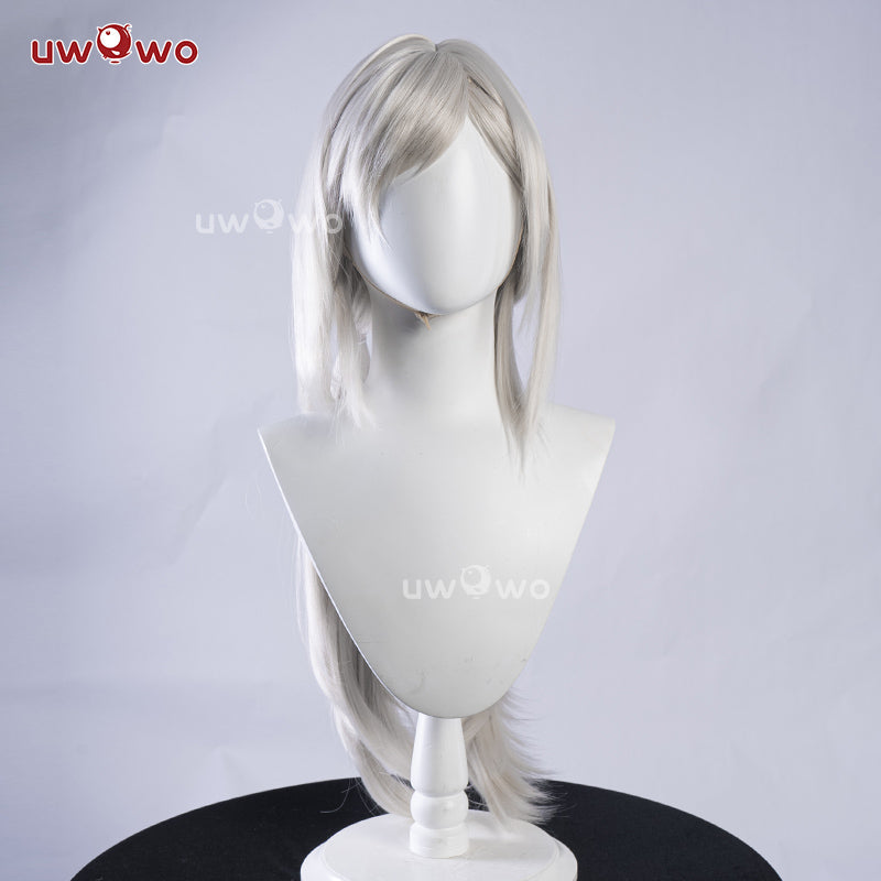 Uwowo NieR Reincarnation x Drakengard3 Zero Progenitor Divergent Sister Cosplay Wig Long Silver Hair