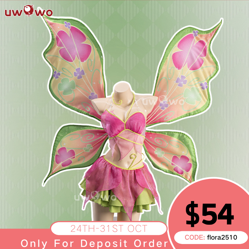 [Last Batch] INSTOCK Uwowo Flora S4 Fairy Club Transformation Cosplay Costume S-3XL