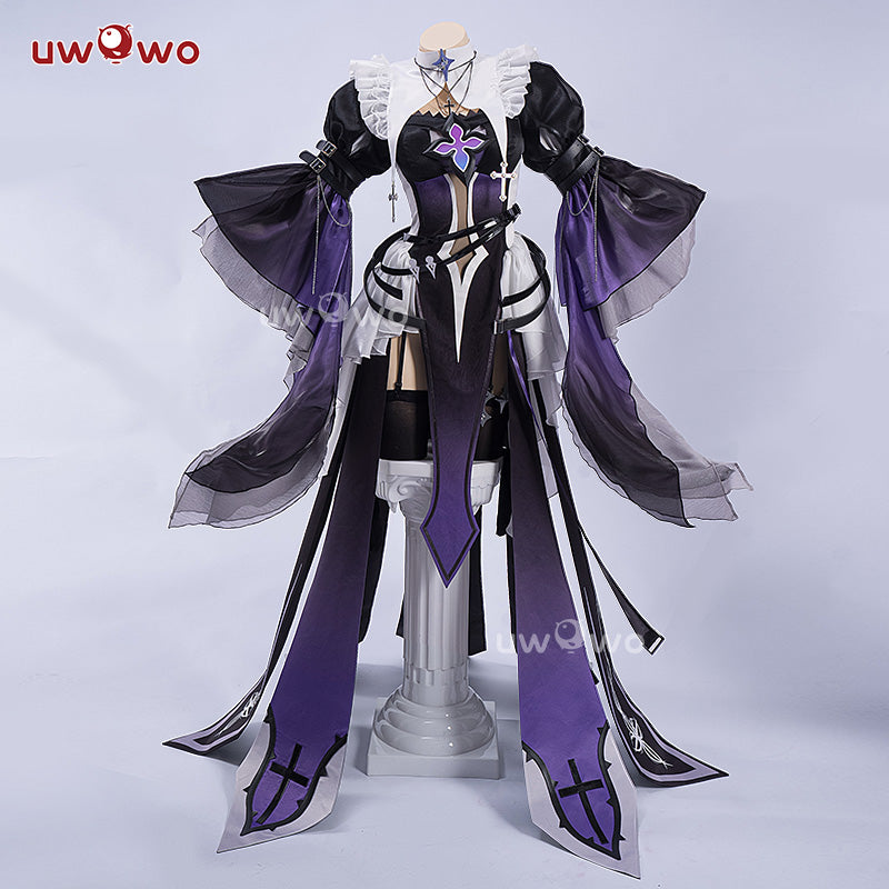 【In Stock】Uwowo Game Honkai Star Rail Fanart Black Swan Nun Halloween Cosplay Costume