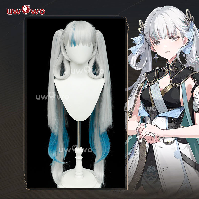 Uwowo Game Wuthering Waves Jinhsi Cosplay Wig Long Grey And Blue Hair