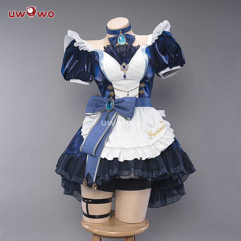 INSTOCK S-3XL Uwowo Genshin Impact Fanart Furina Focalors Hydro Archon Maid Cosplay Costume