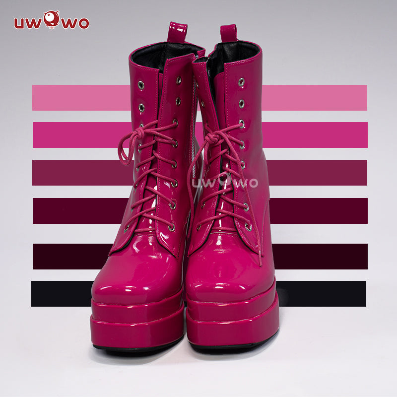 【Clearance】Uwowo Draculaura Spiderweb Cape Beret Gothic Dress Cosplay Shoes Boots