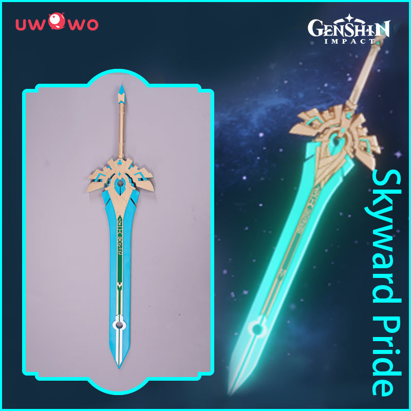 【Clearance】Uwowo Game Genshin Impact Weapons Skyward Pride Cosplay Props Claymores Props