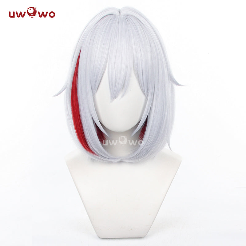 Uwowo Honkai Star Rail HSR Cosplay Wig Topz Silver Middle Hair