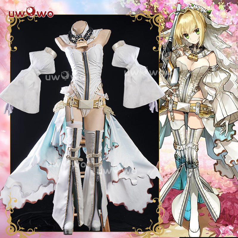 INSTOCK Uwowo Game Fate/Grand Order FGO Nero Claudius Bride Stage 2 Cosplay Costume