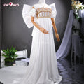 Uwowo Collab Series: Anime Moon Princess White Gown Cosplay Costume S-3XL