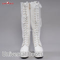 【Clearance】Uwowo Cosplay Shoes Universal Shoes Boots Black Blue White Rose High Tube Boots