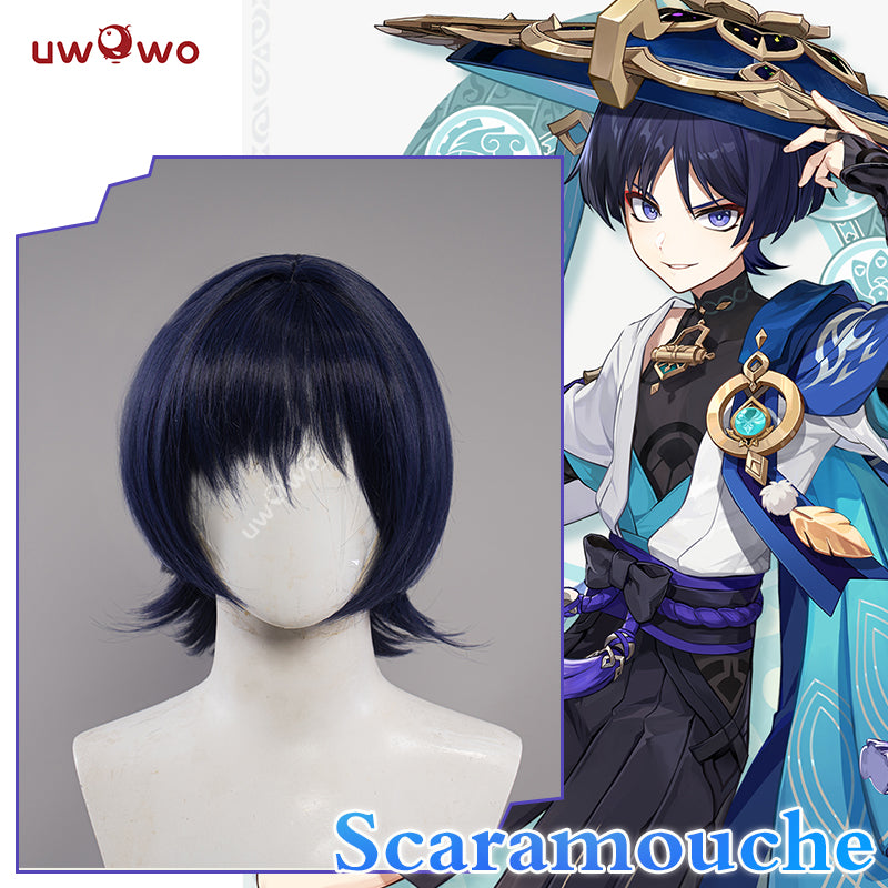 【Pre-sale】Uwowo Genshin Impact Wanderer Scaramouche Sumeru Anemo Cosplay Wig Short Hair