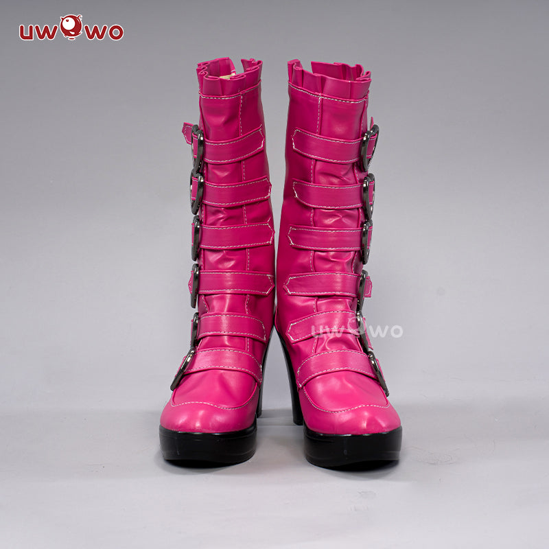Uwowo Draculaura Spiderweb Cape Beret Gothic Dress Cosplay Shoes Boots