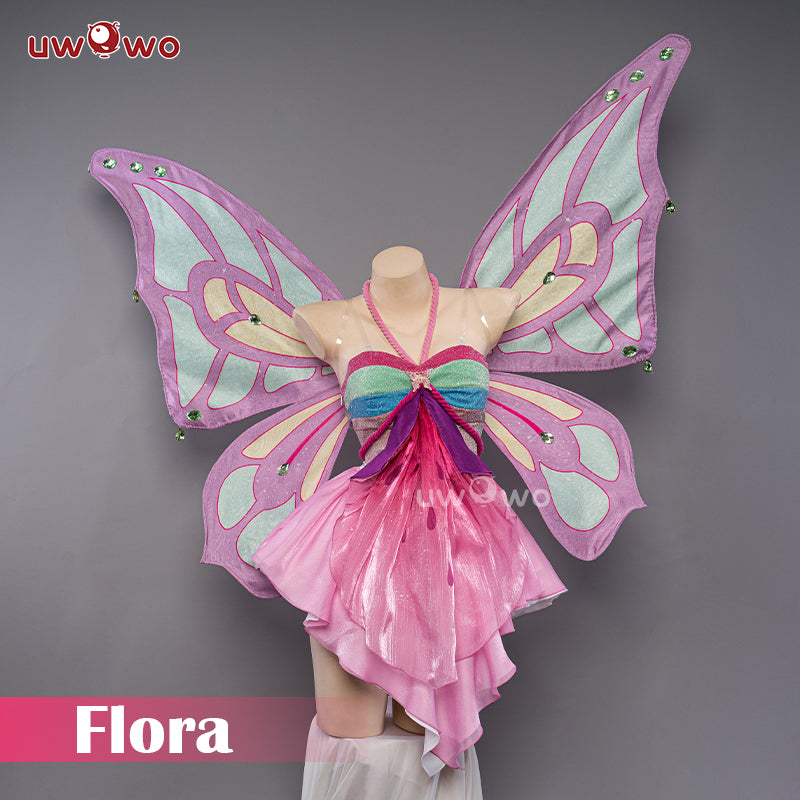 INSTOCK S-3XL Uwowo Flora Cosplay Princess Wings Cosplay Fairy Club Costumes