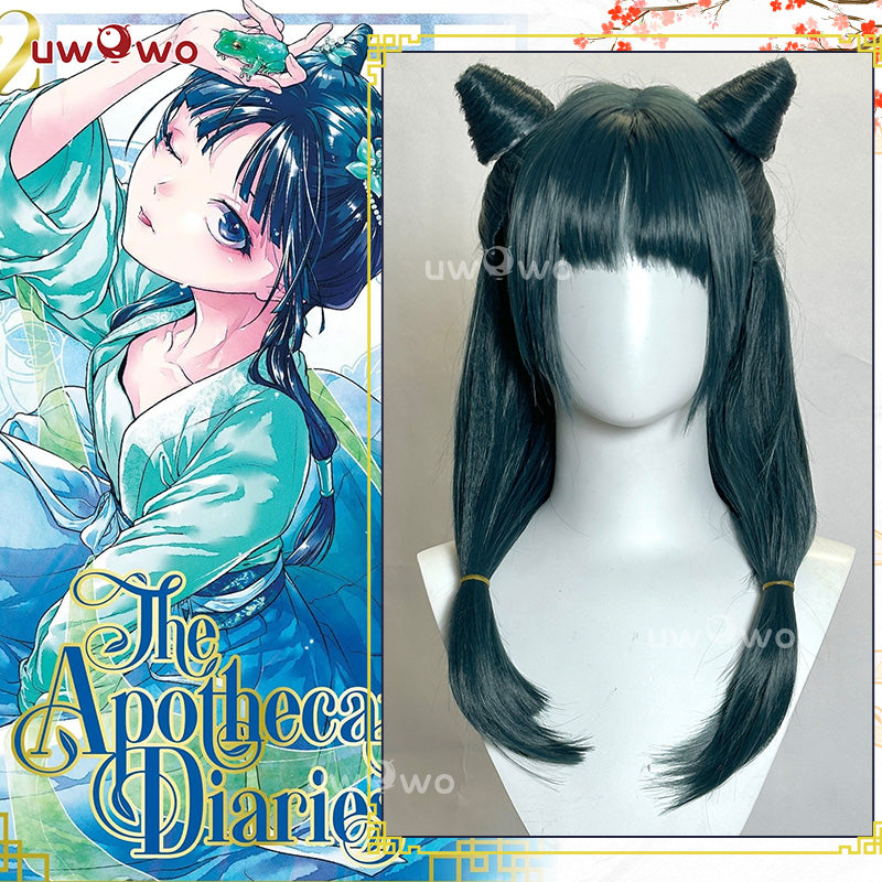 Uwowo Anime The Apothecary Diaries Maomao Frog Green Hanfu Style Hunt Cosplay Wig Long Dark Green Hair