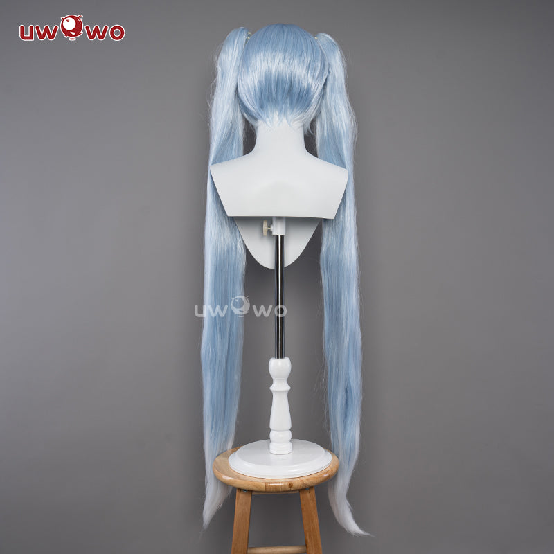 【Pre-sale】Uwowo V  Singer Snow Girl Cosplay Wig Long Gradient Blue Hair