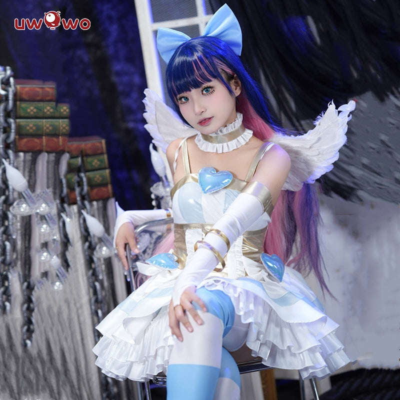 INSTOCK S-3XL Uwowo Anime Panty & Stocking with Garterbelt Stocking Angel Cosplay Costume
