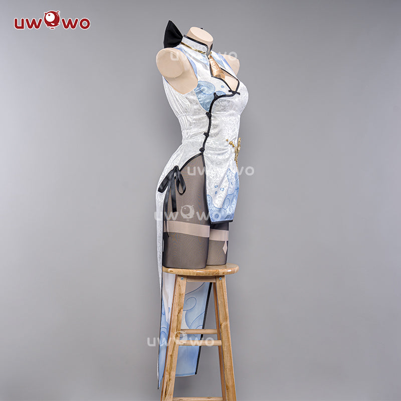 INSTOCK S-3XL Uwowo Genshin Impact Fanart: Ganyu Qipao Chinese Dress Cosplay Costumes S-3XL