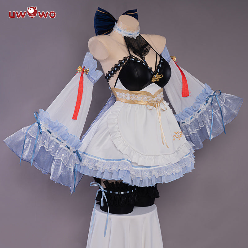Exclusive Uwowo Game Genshin Impact Fanart Ganyu Maid Ver Cosplay Costume