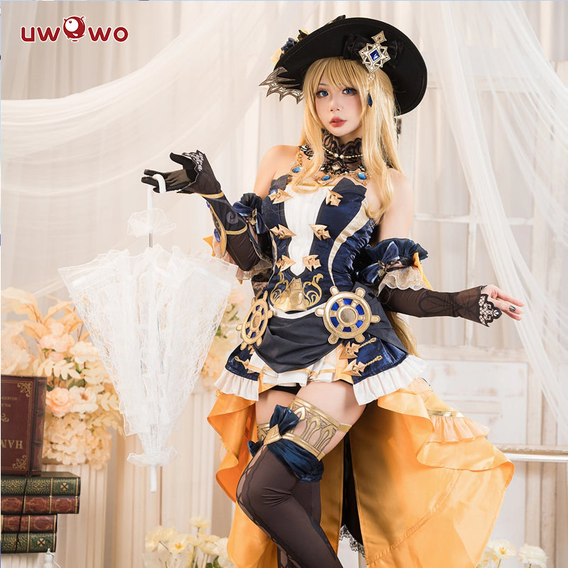 INSTOCK S-3XL Uwowo Genshin Impact Navia Fontaine Rococo Style Dress Cospaly Costume