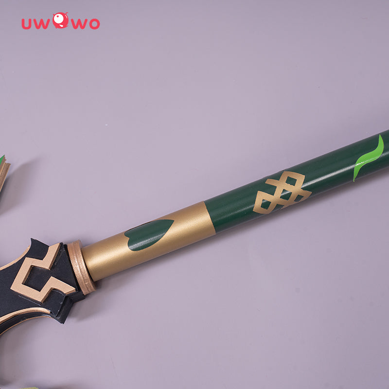 【Clearance】Uwowo Game Genshin Impact Weapons Xiao Primordial Jade Winged-Spear Cosplay Props Polearms Props