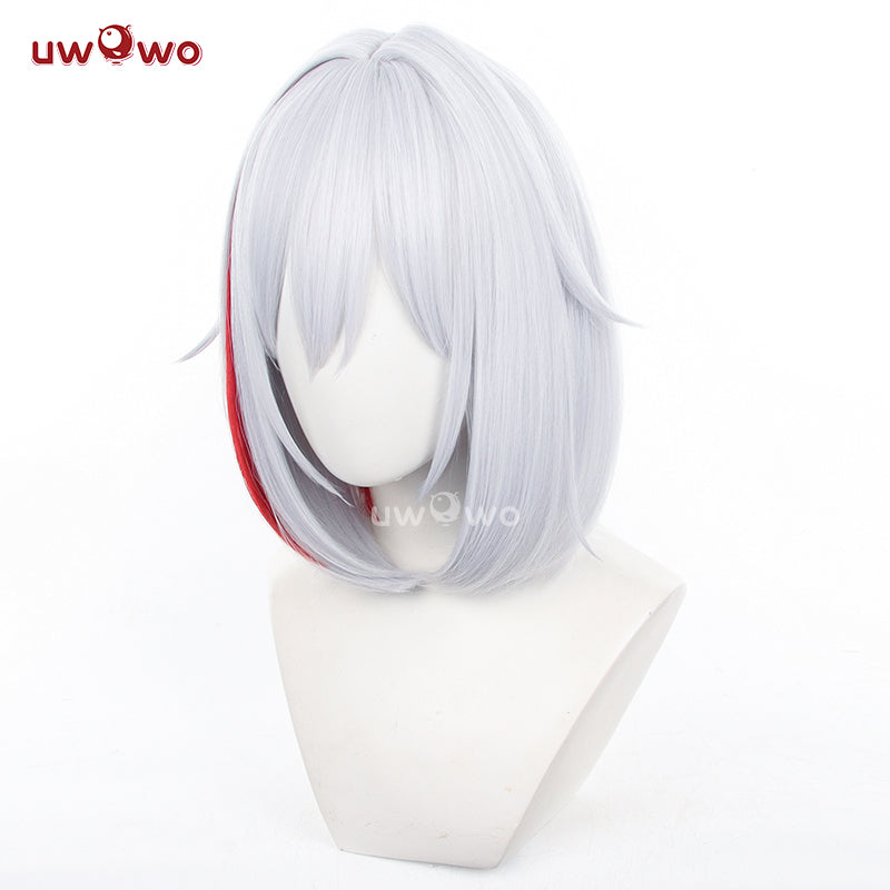 Uwowo Honkai Star Rail HSR Cosplay Wig Topz Silver Middle Hair