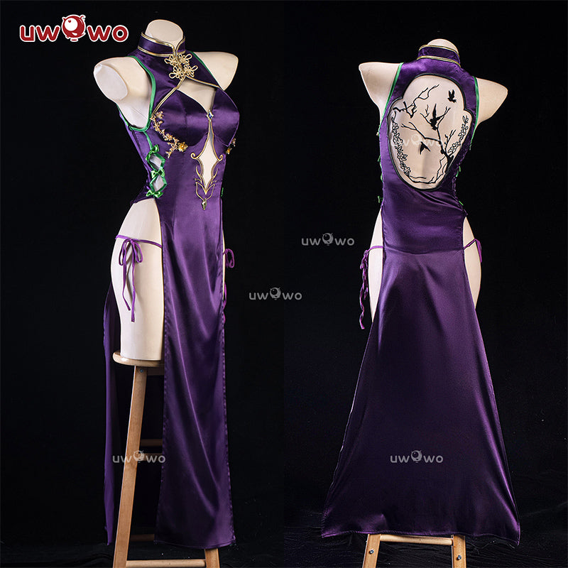[Last Batch] INSTOCK-Uwowo Code Geass: C.C. CC Purple Cheongsam Cosplay Costume
