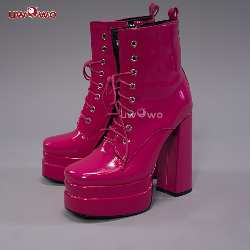 【Clearance】Uwowo Draculaura Spiderweb Cape Beret Gothic Dress Cosplay Shoes Boots