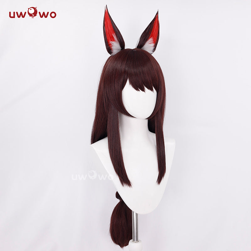 Uwowo Game Risen Fox Cosplay Wig Long Silver Hair With Ears